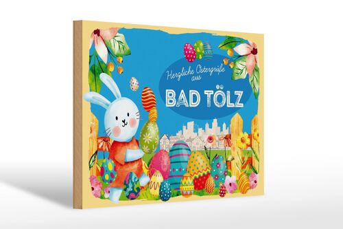 Holzschild Ostern Ostergrüße 30x20cm BAD TÖLZ Geschenk Deko