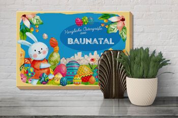 Panneau en bois Pâques Salutations de Pâques 30x20cm Décoration cadeau BAUNATAL 3