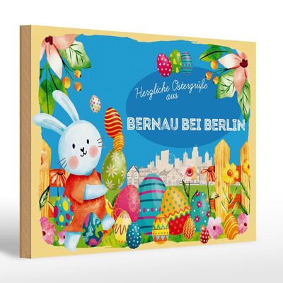 Holzschild Ostern Ostergrüße 30x20cm BERNAU bei BERLIN Geschenk