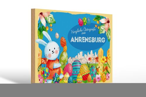 Holzschild Ostern Ostergrüße 30x20cm AHRENSBURG Geschenk