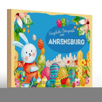 Cartel de madera Pascua Saludos de Pascua 30x20cm Regalo AHRENSBURG