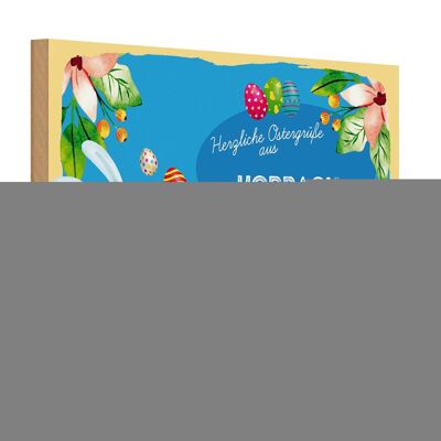 Cartel de madera Pascua Saludos de Pascua 30x20cm KORBACH decoración de regalo