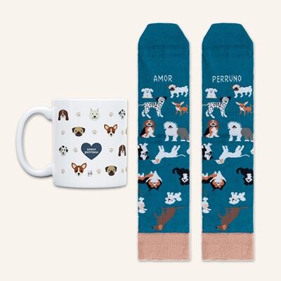 Kit Mug + Chaussettes "Dog Love"