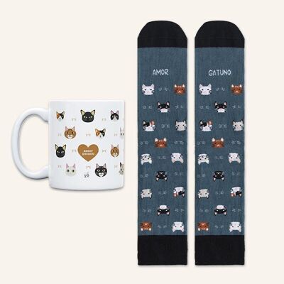 Set Tasse + Socken „Cat Love“