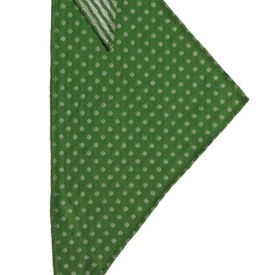 2853WS/4| Sciarpa triangolare (confezione da 4) - verde bosco-beige melange