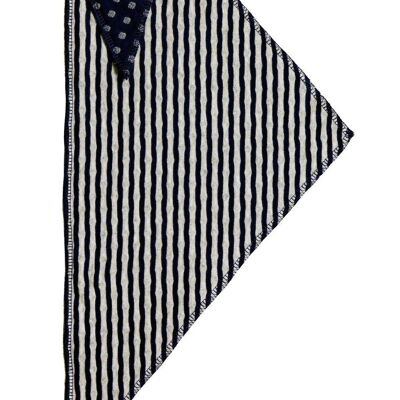 2853Z/4 | Triangular scarf (pack of 4) - dark blue-beige melange