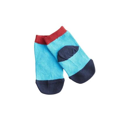 3310 | Calcetines para niños - Azul cian/Índigo/Rojo cereza (paquete de 6)