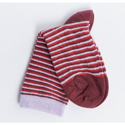 3314 | Chaussettes - Lilas/Bordeaux/Rouge (pack de 6)