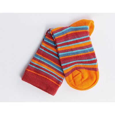 3316 | Calcetines - Rojo/Naranja/Burdeos/Azul (paquete de 6)