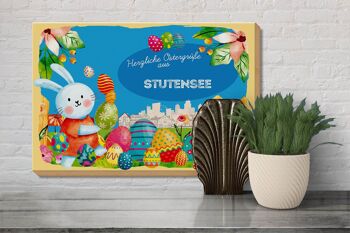 Panneau en bois Pâques Salutations de Pâques 30x20cm STUTENSEE décoration cadeau 3