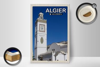 Panneau en bois voyage 20x30cm Alger Algérie Mosquée El Jdid 2