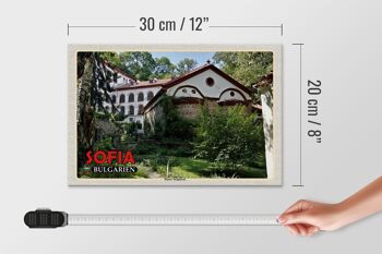 Panneau en bois voyage 30x20cm Sofia Bulgarie Monastère Dragalevtsi 4