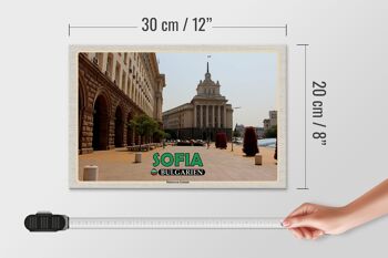 Panneau en bois voyage 30x20cm Sofia Bulgarie Bâtiment du Conseil des Ministres 4