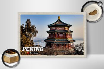 Panneau en bois voyage 30x20cm Palais d'été impérial de Pékin Chine 2