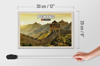 Panneau en bois voyage 30x20cm Pékin Chine La Grande Muraille 4