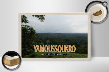 Panneau en bois voyage 30x20cm Yamoussoukro Côte d'Ivoire forêt tropicale 2