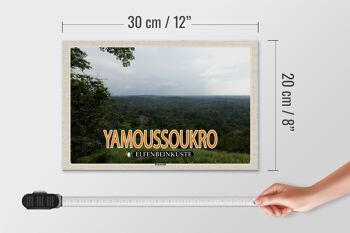 Panneau en bois voyage 30x20cm Yamoussoukro Côte d'Ivoire forêt tropicale 4