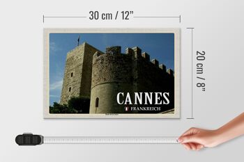 Panneau en bois voyage 30x20cm Cannes France Musée Castre 4