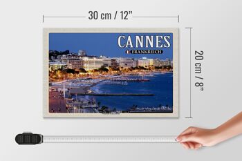 Panneau en bois voyage 30x20cm Cannes France Promenade la Croisette 4