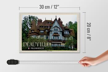 Panneau en bois voyage 30x20cm Deauville France Villa Strassburger 4