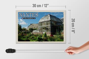 Panneau en bois voyage 30x20cm Nantes France Décoration Jardin des Plantes 4