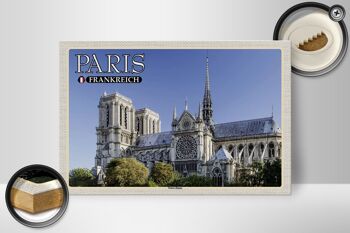 Panneau en bois voyage 30x20cm Paris France Cathédrale Notre-Dame 2