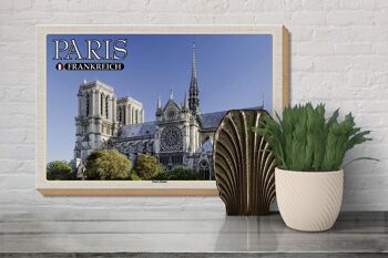 Panneau en bois voyage 30x20cm Paris France Cathédrale Notre-Dame 3