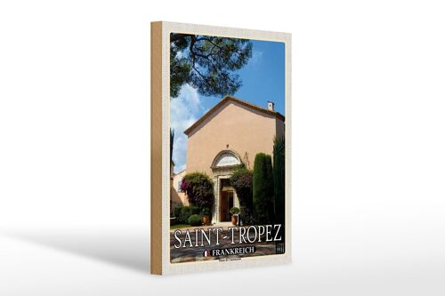 Holzschild Reise 20x30cm Saint-Tropez Frankreich Musée l'Annonciade