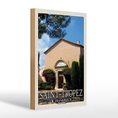 Holzschild Reise 20x30cm Saint-Tropez Frankreich Musée l'Annonciade