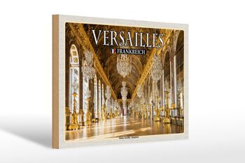 Panneau en bois voyage 30x20cm Château de Versailles France de l'intérieur 1