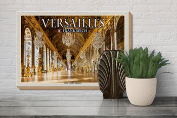 Panneau en bois voyage 30x20cm Château de Versailles France de l'intérieur 3