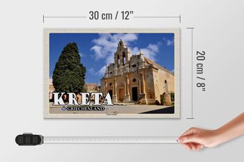 Panneau en bois voyage 30x20cm Crète Grèce Monastère d'Arkadi 4
