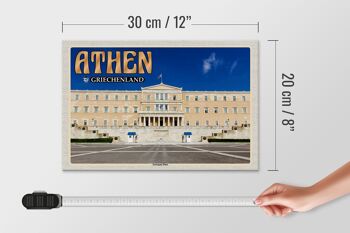 Panneau en bois voyage 30x20cm Athènes Grèce Place Syntagma 4