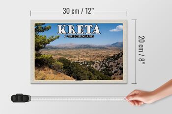Panneau en bois voyage 30x20cm Crète Grèce Lassithi Plateau décoration 4