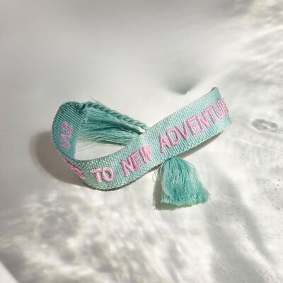 Say yes to new adventures statement bracelet
