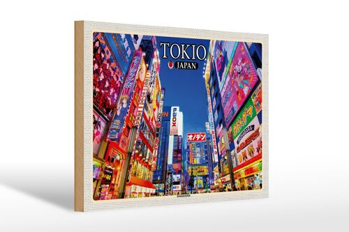 Holzschild Reise 30x20cm Tokio Japan Reklametafeln