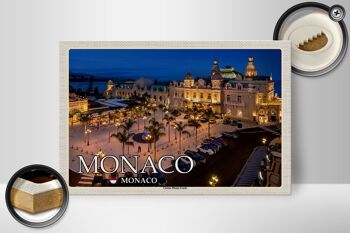 Panneau en bois voyage 30x20cm Monaco Casino Monte-Carlo 2