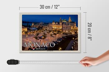 Panneau en bois voyage 30x20cm Monaco Casino Monte-Carlo 4