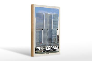 Panneau en bois voyage 20x30cm Rotterdam Pays-Bas De Rotterdam 1