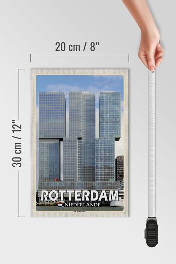 Panneau en bois voyage 20x30cm Rotterdam Pays-Bas De Rotterdam 4