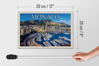 Panneau en bois voyage 30x20cm Monaco Port Hercule de Monaco décoration 4