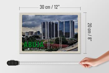 Panneau en bois voyage 30x20cm Abuja Nigeria Central Bank 4