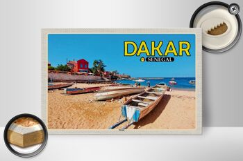 Panneau en bois voyage 30x20cm Dakar Sénégal plage vacances mer 2