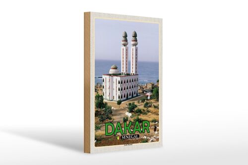 Holzschild Reise 20x30cm Dakar Senegal Große Moschee