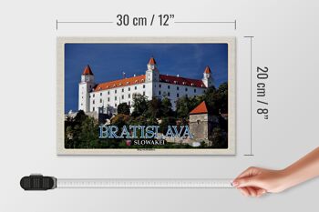 Panneau en bois voyage 30x20cm Bratislava Slovaquie Château de Bratislava 4