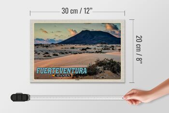 Panneau en bois voyage 30x20cm Fuerteventura Espagne El Jable dune mobile 4
