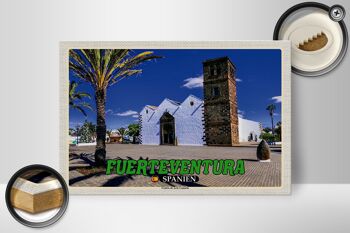 Panneau en bois voyage 30x20cm Fuerteventura Espagne Centro Arte Canario 2