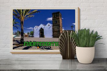 Panneau en bois voyage 30x20cm Fuerteventura Espagne Centro Arte Canario 3