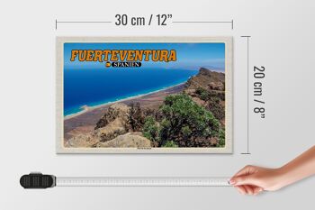 Panneau en bois voyage 30x20cm Fuerteventura Espagne Pico de la Zarza 4