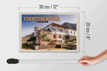 Panneau en bois voyage 30x20cm Fuerteventura Espagne Villa Hiver 4